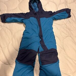 L.L. Bean Teal and Navy Toddler Snowsuit Jacket